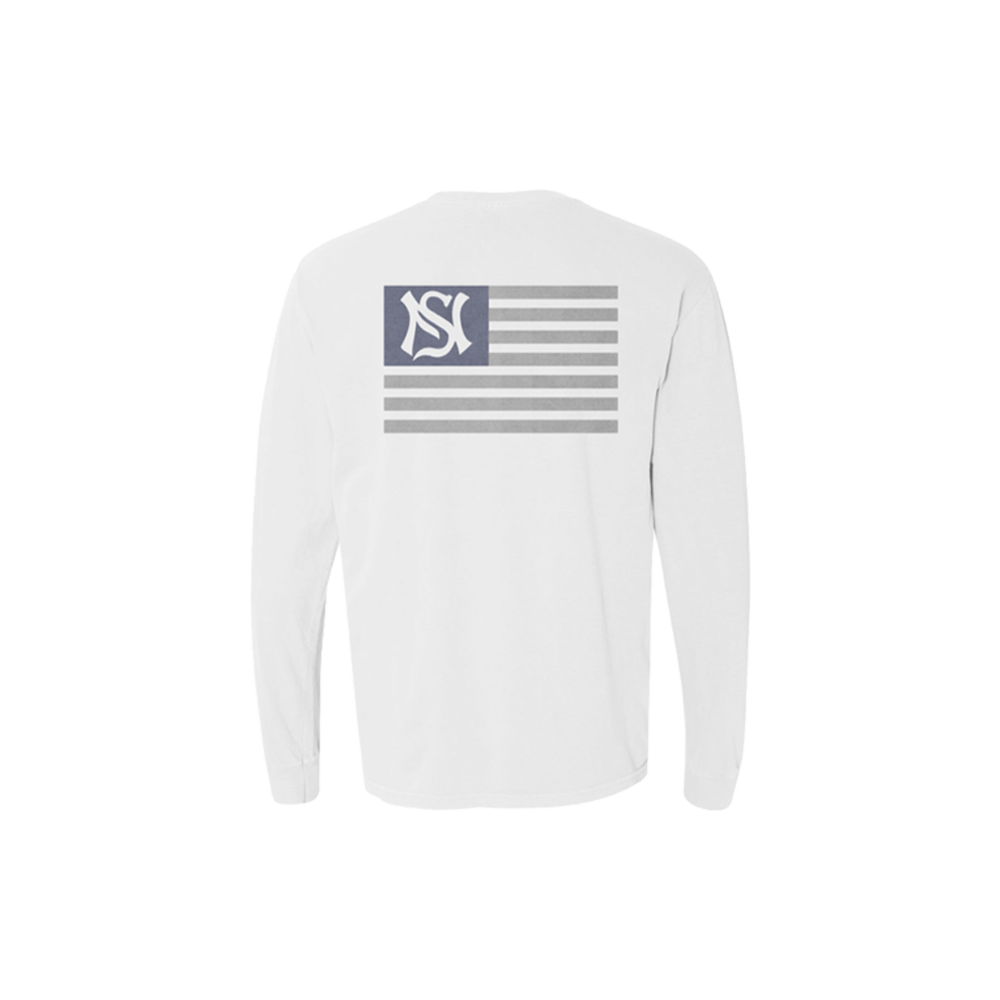 Flag White Longsleeve Back